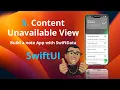 Add Content Unavailable View Build a Note App