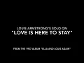 Louis Armstrong "Love Is Here To Stay" Trumpet Solo Transcription