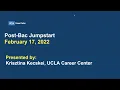 Post-Bac Jumpstart