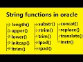 String functions in oracle sql Oracle String Functions By Examples