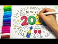 New year coloring page for kids festive holiday coloring pages