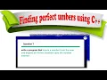 How to find perfect number using C for loop in C C programming