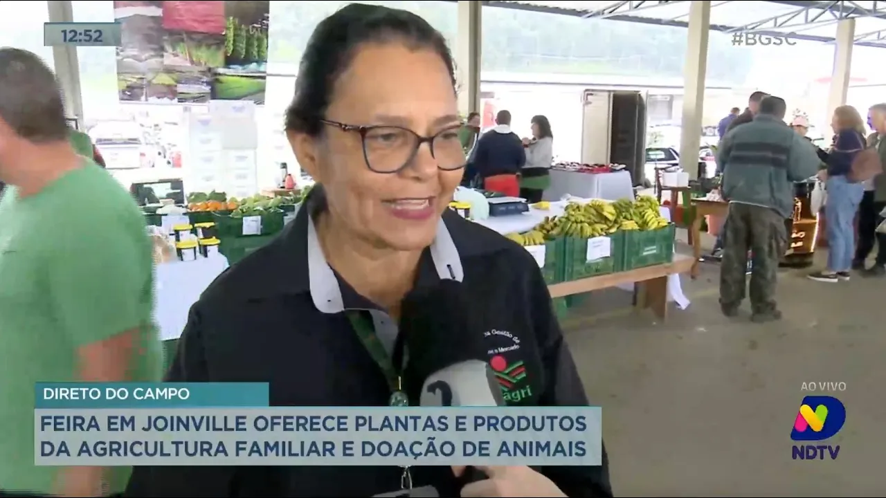 Feira em Joinville oferece plantas, produtos da agricultura familiar e doação de animais