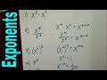 How to Simplify Exponents With Fractions Variables Negative Exponents Multiplication Division