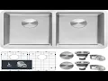 Ruvati 28 in 16 Gauge 50 50 Undermount Double Bowl Kitchen Sink RVM5077