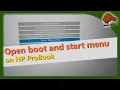 HP ProBook Open start menu Boot menu Bios setup