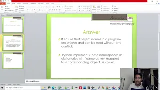 Python Interview Question Namespaces in Python Tutorial 18