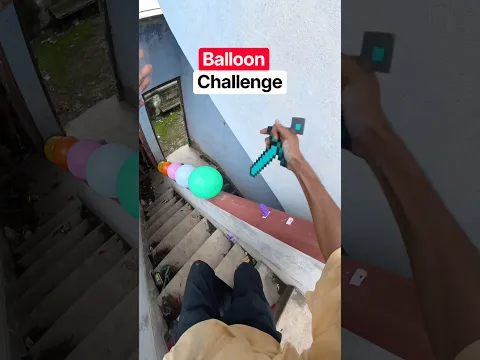 Parkour balloon challenge #parkour #challenge #shorts