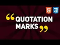 How to use Quotation Marks in HTML CSS Auto Quotation Marks Quotes Quotation Marks Styling
