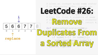 LeetCode 26 Remove Duplicates From a Sorted Array