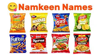 Learn Namkeen Names with Pictures | नमकीन के नाम Pictures के साथ
