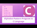 alphabet pattern program in c alphabet pattern program in c language pattern program in c java