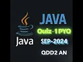 Programming Concepts using Java Quiz-1 PYQ Sept 2024 Diploma Level IIT Madras BS Degree
