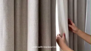 Linen curtain with blackout lining