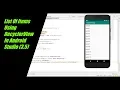 How to create a List of Items in Android Studio by Using RecyclerView