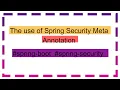 The use of Spring Security Meta Annotation
