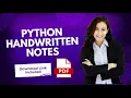 Free Handwritten Python Notes
