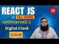 React Tutorial for Beginners Build Digital Clock in React JS using setInterval useEffect