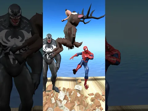Break the Pillar Challenge #spiderman #hulk #venom #funny