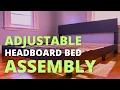 Allewie Bed Frame with Adjustable Headboard Assembly Avel Upholstered Platform Bed Faux Leather