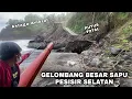 Download Lagu Ngeri! Gelombang Pantai Selatan Ngamuk Terjang Proyek dan Jalur lintas Pasirian Tempursari Ludes