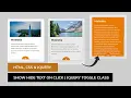 Show hide text on click using HTML CSS JQUERY Expand Collapse Text Jquery Toggle Class