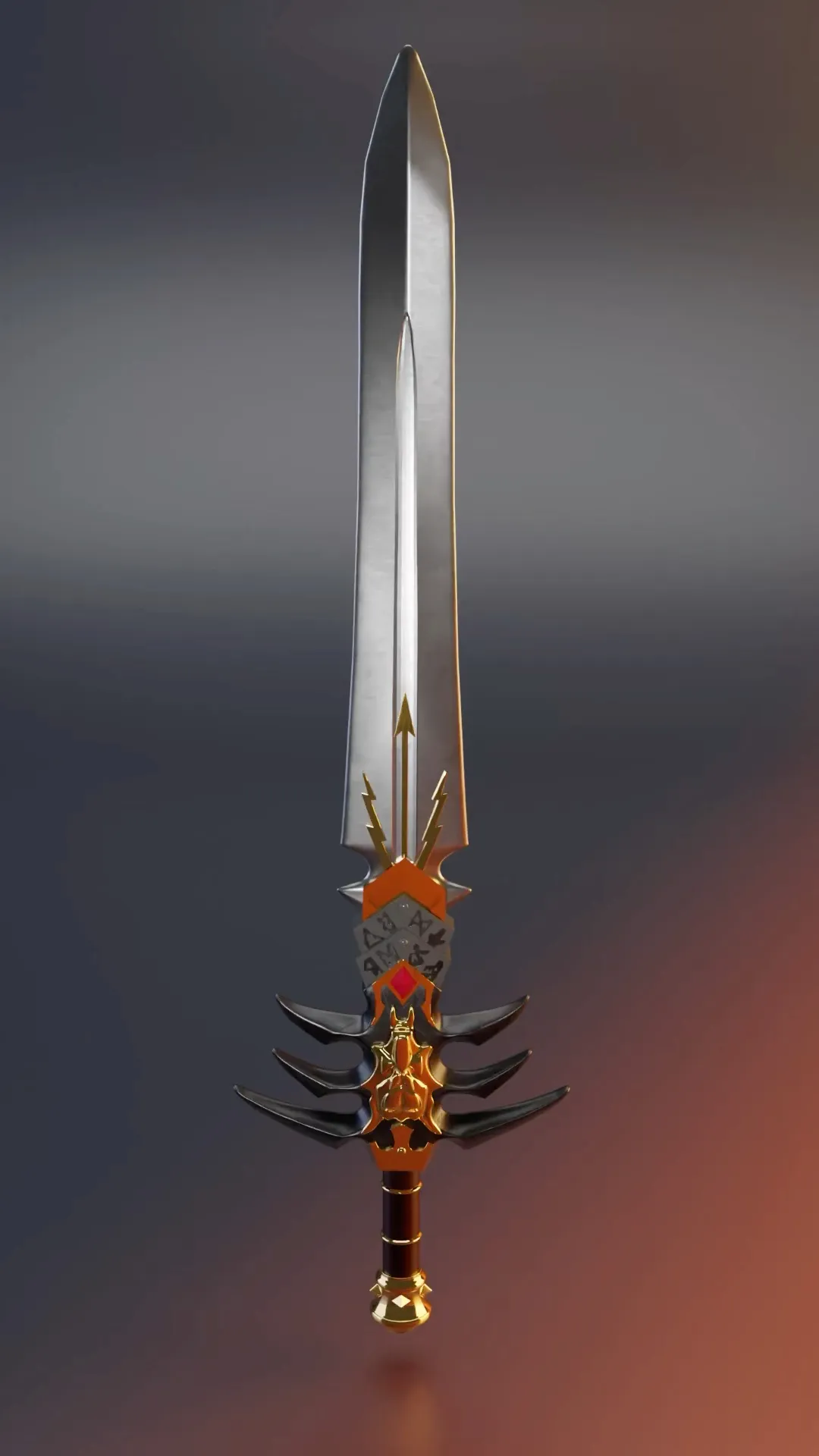 I modeled the Leman Russ Mjalnar Sword from Warhammer 40k video thumbnail