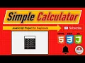 Simple Calculator using HTML CSS JavaScript Beginner JavaScript Project