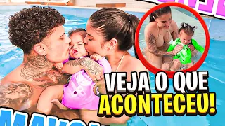 PRIMEIRA VEZ DA LUNA NA PISCINA EM FAMÍLIA! 🥹