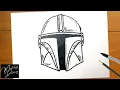 How to Draw The Mandalorian Helmet