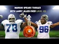 Marcus Spears tussles with Larry Allen over a bottle of Louis XIII