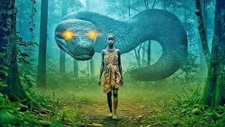 anaconda snake attack village girl in the forest