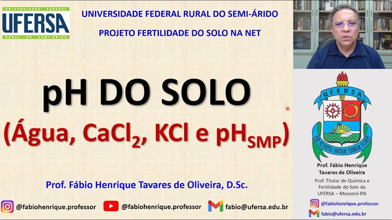 pH DO SOLO: pH em água, pH em cloreto de cálcio, pH em cloreto de potássio e pH SMP.