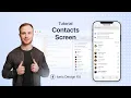 How to Create a Contacts Screen Ionic Design Kit