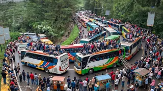 SITINJAU LUMPUH TOTAL !!! KEMBALI DIBUAT STRESS, Puluhan Bus Terjebak Hal Yang Ditakuti Terjadi