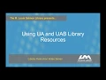 How to Access UA and UAB Library Resources
