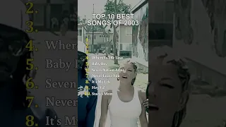 Top 10 Best Songs Of 2003 Ultimate 2000s Nostalgia 
