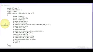 Java Swing class JScrollBar add AdjustmentListener CodeLearning