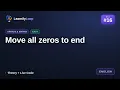 Move all zeros to end Visualized with Live Code DSA for Beginners