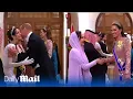 Download Lagu Kate Middleton and Prince William meet Jordan wedding couple Prince Hussein and Rajwa Al-Saif