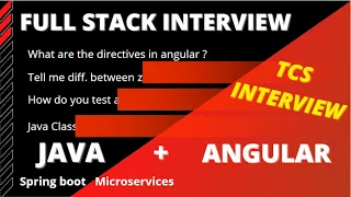 Full stack java developer interview TCS Spring boot Angular Microservices Core java 35