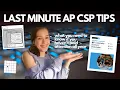 AP Computer Science Principles Last Minute Exam Tips How to Pass the AP CSP Exam