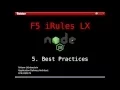 F5 iRules LX - 5 Best Practices TUTORIAL