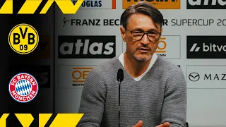 Gutes Spiel beider Mannschaften PK mit Kovac Kompany BVB - FCB Franz Beckenbauer Supercup