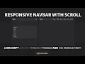 Responsive navbar with scroll using HTML Vanilla Javascript and CSS Mobile First