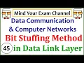 Bit Stuffing Framing Method Data Link Layer Data Communication Computer Networks Lecture 45