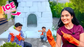 we built a real ice house in front of our home 3500 kg ice