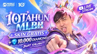 10TAHUN MLBB! ADA YANG MAU SKIN GRATIS? #MLBB10thAnniversary  #mlbbcreatorid MPL