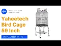 Yaheetech 59 Inches H Open-Top Birdcage w Rolling Stand Installation Guide
