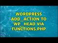 Wordpress Add - action to wp